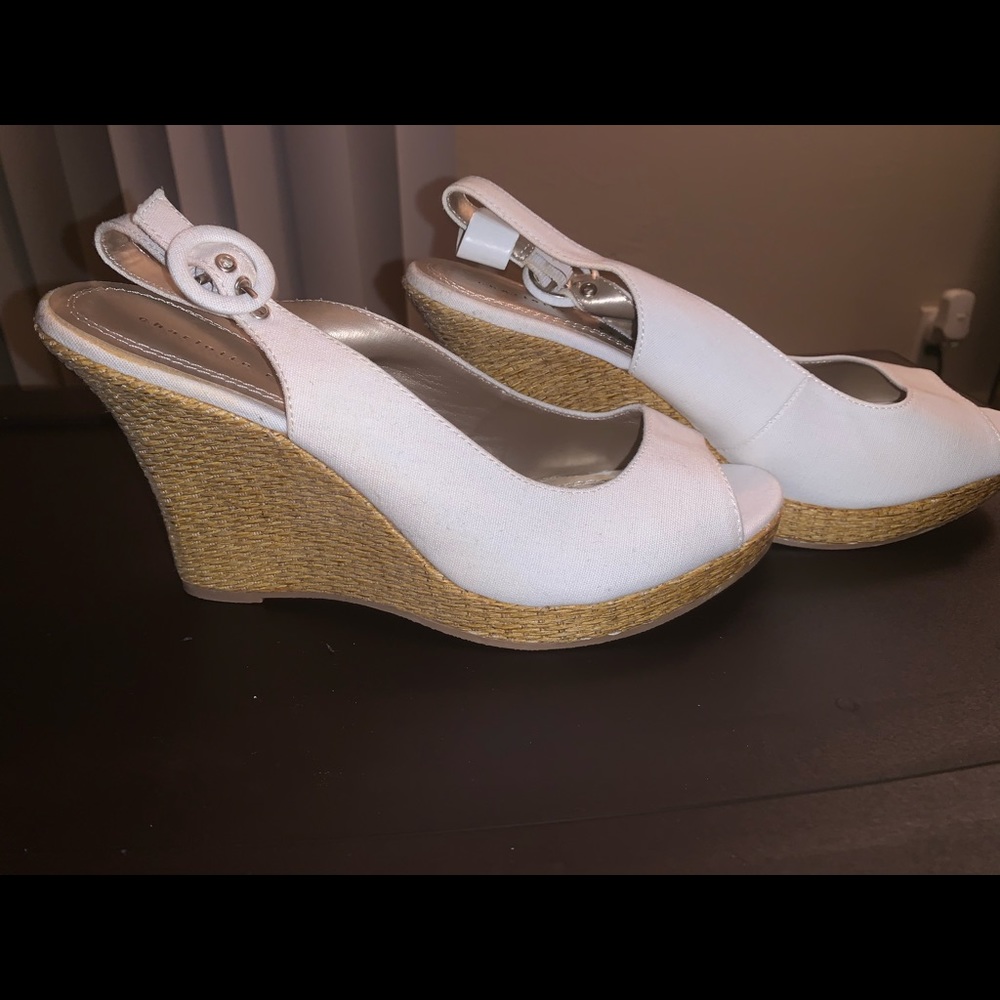 Charlotte Russe White Wedge Sandals!